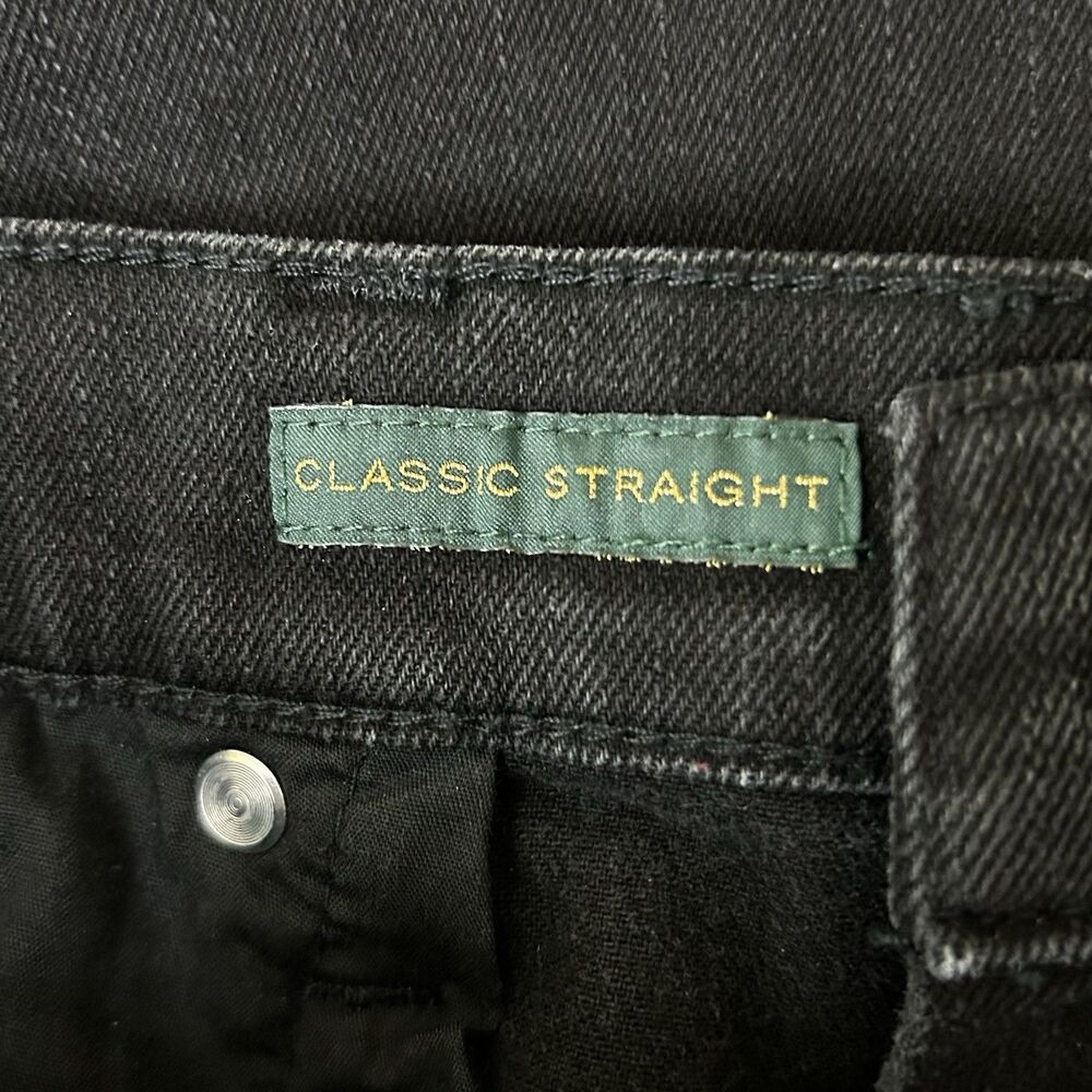 Ralph Lauren Straight Jeans Women’s size 12 Black Mid-Rise Pockets Denim Jeans - Picture 11 of 16